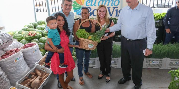 Romero Jucá com Teresa Surita e Ministro Osmar Terra no lançamento do Programa de Aquisição de Alimentos em Boa Vista
