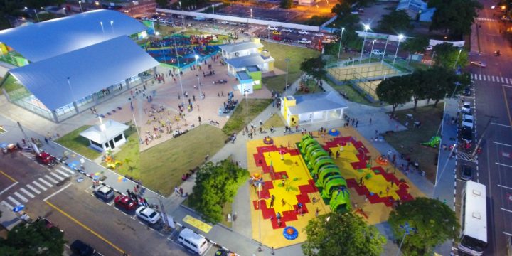 Imagem aérea da Praça Primeira Infância de Boa VstaBoa Vista Jucá