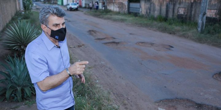 Jucá anuncia obra para acabar ponto de alagamento no Caimbé