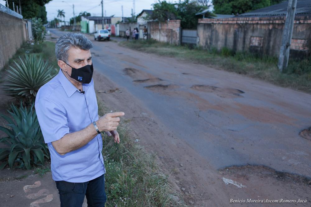 Jucá anuncia obra para acabar ponto de alagamento no Caimbé
