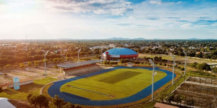 Imagem aérea da Vila Olímpica Roberto Marinho. Dia do Futebol é dia 19 de junho. Minuto Olímpico