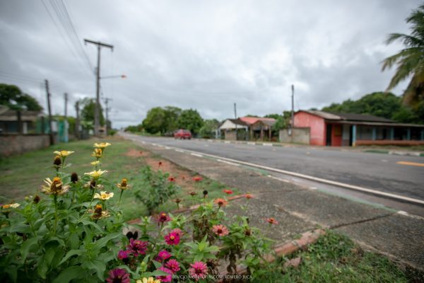 Imagem de rua asfaltada por senador de Roraima no Amajari