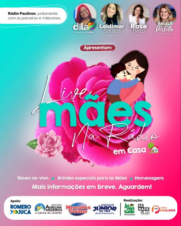 Card da live do dia das mães
