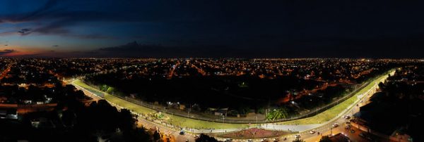 Vista aérea do parque do igarapé pricumã
