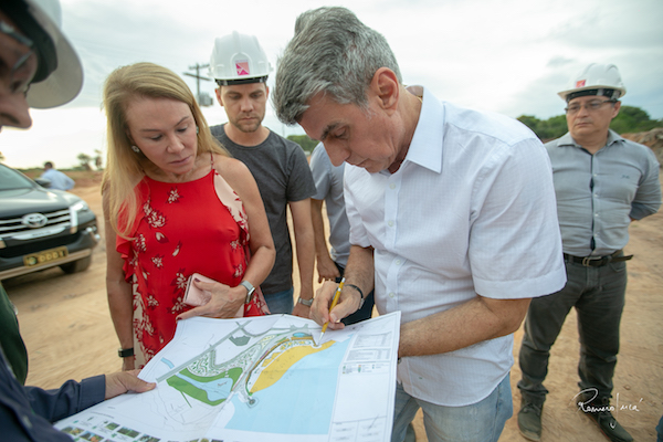 Romero Jucá e Teresa Surita visita obram do Parque do Rio Branco em Boa Vista