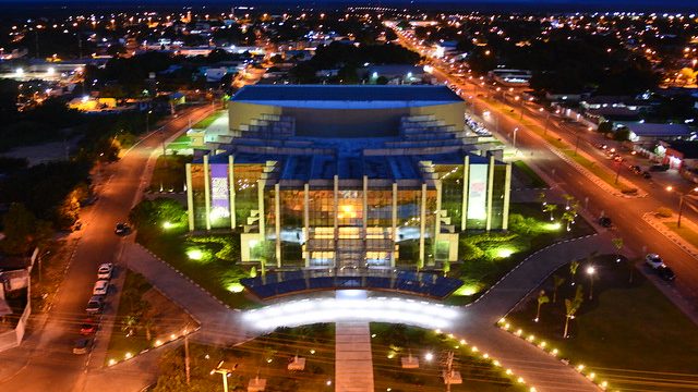 Imagem aérea do Teatro Municipal