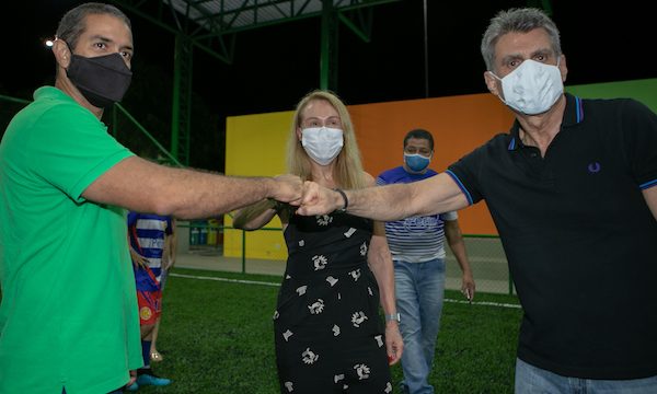 Romero Jucá, Teresa Surita e o prefeito de Boa Vista Arthur Henrique