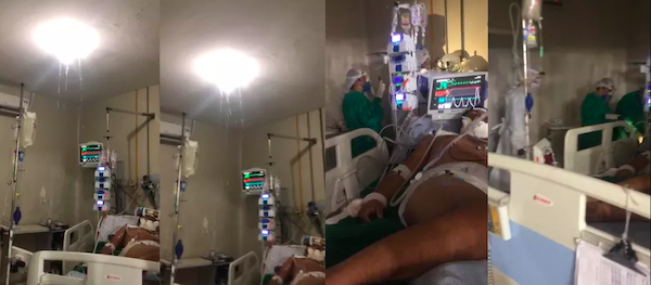 O cinegrafista Tayllon Peres morreu depois de ficar molhado com a água da chuva na UTI do Hospital Geral de Roraima