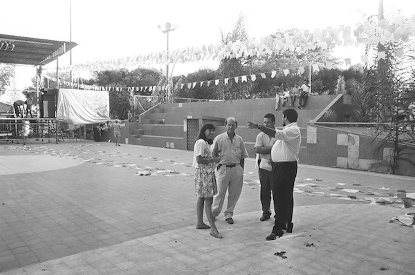 Teresa Surita no arraial da Praça Capitão Clóvis