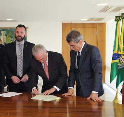 Presidente Michel Temer transfere terras da União para o Estado