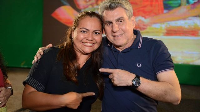 Karina Fiel e Romero Jucá