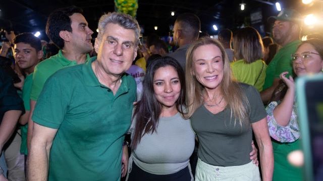 Rose, Romero Jucá e Teresa Surita